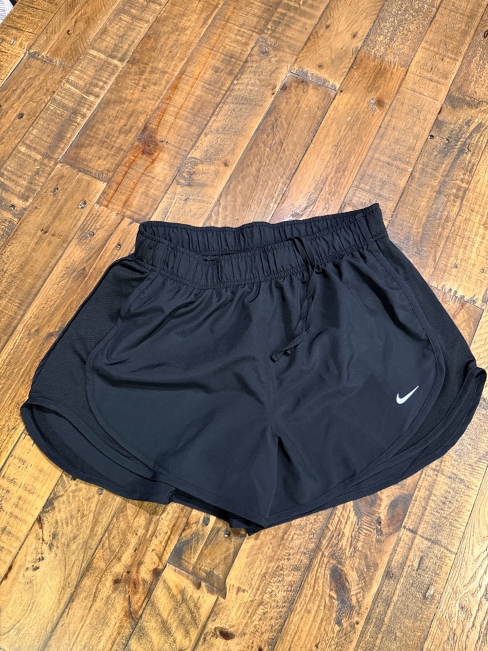 Nike Tempo Black Shorts with White Swoosh